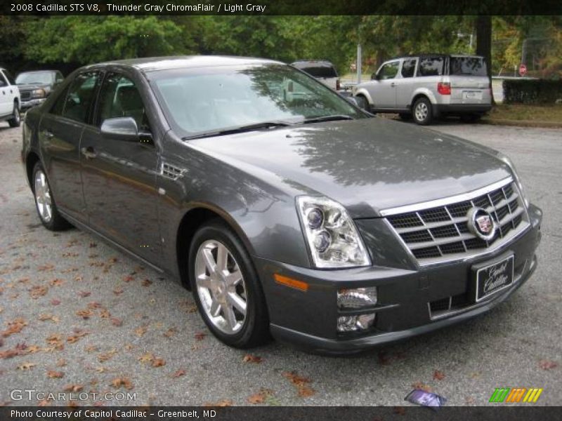 Thunder Gray ChromaFlair / Light Gray 2008 Cadillac STS V8