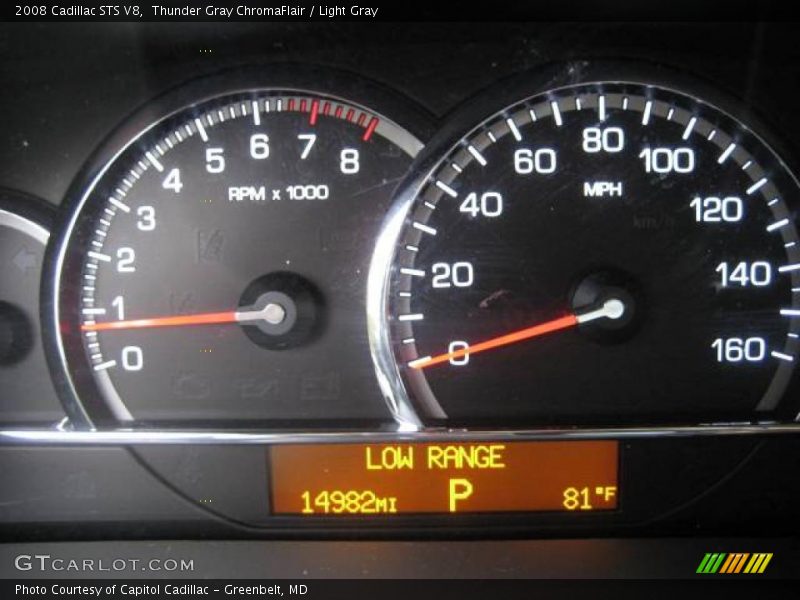 Thunder Gray ChromaFlair / Light Gray 2008 Cadillac STS V8