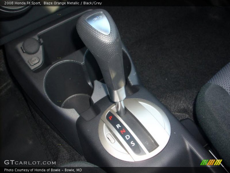 Blaze Orange Metallic / Black/Grey 2008 Honda Fit Sport