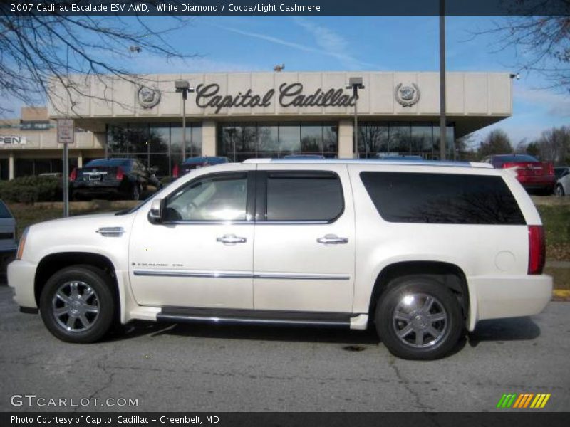 White Diamond / Cocoa/Light Cashmere 2007 Cadillac Escalade ESV AWD