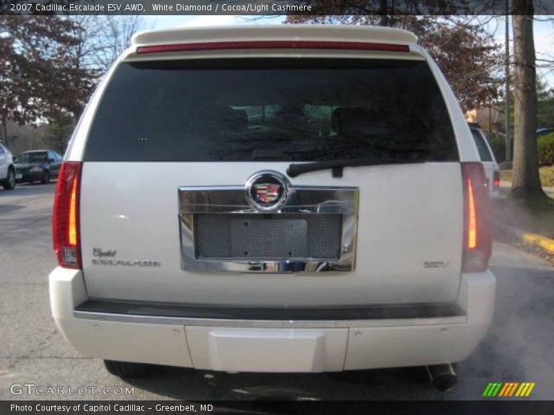 White Diamond / Cocoa/Light Cashmere 2007 Cadillac Escalade ESV AWD