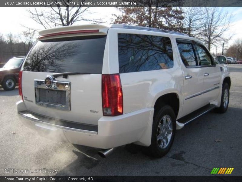 White Diamond / Cocoa/Light Cashmere 2007 Cadillac Escalade ESV AWD