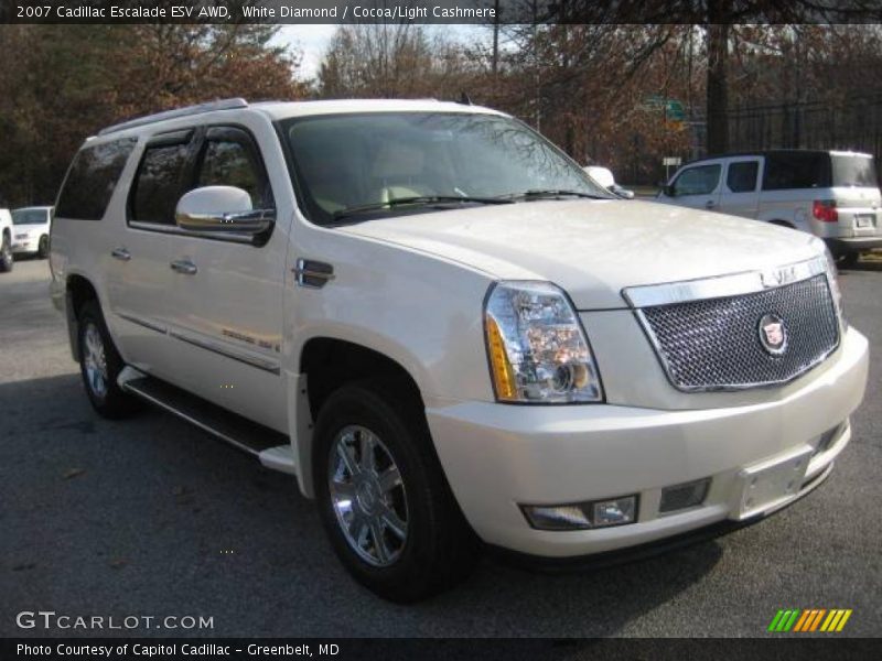White Diamond / Cocoa/Light Cashmere 2007 Cadillac Escalade ESV AWD