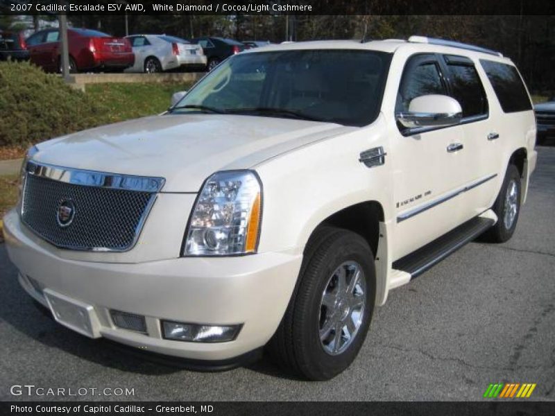 White Diamond / Cocoa/Light Cashmere 2007 Cadillac Escalade ESV AWD