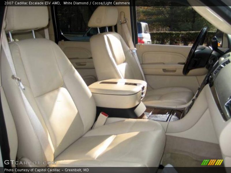 White Diamond / Cocoa/Light Cashmere 2007 Cadillac Escalade ESV AWD