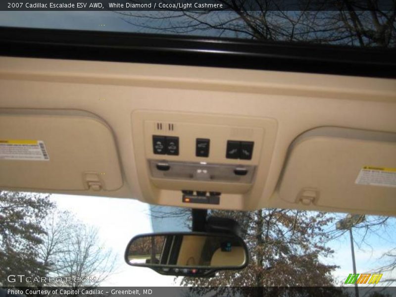 White Diamond / Cocoa/Light Cashmere 2007 Cadillac Escalade ESV AWD