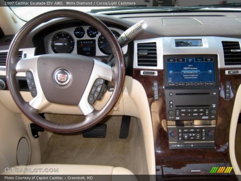 White Diamond / Cocoa/Light Cashmere 2007 Cadillac Escalade ESV AWD