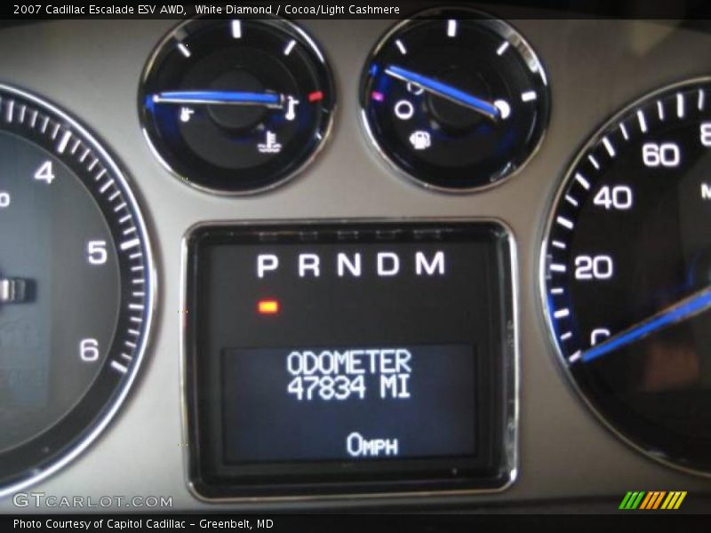 White Diamond / Cocoa/Light Cashmere 2007 Cadillac Escalade ESV AWD