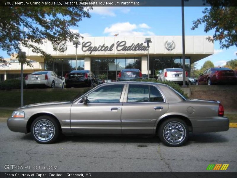 Arizona Beige Metallic / Medium Parchment 2003 Mercury Grand Marquis GS