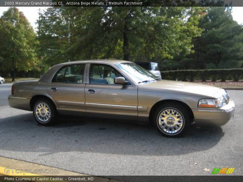 Arizona Beige Metallic / Medium Parchment 2003 Mercury Grand Marquis GS