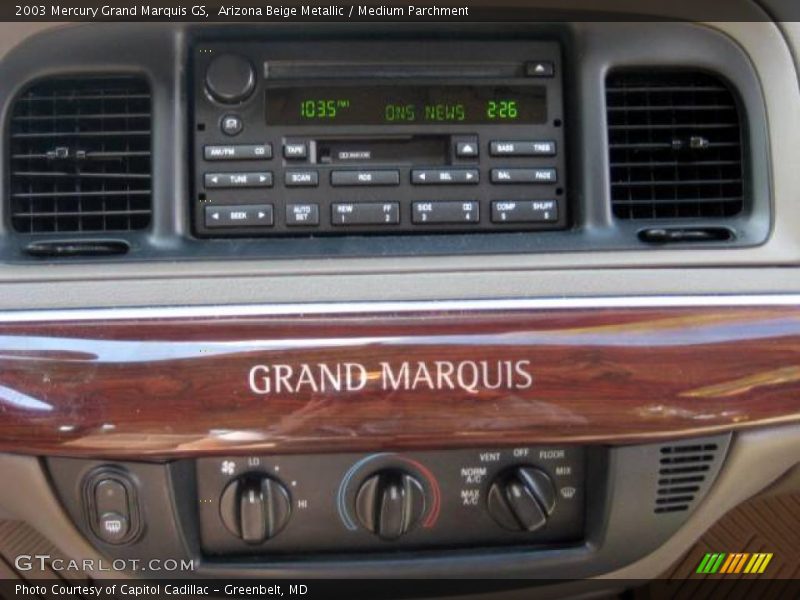 Arizona Beige Metallic / Medium Parchment 2003 Mercury Grand Marquis GS