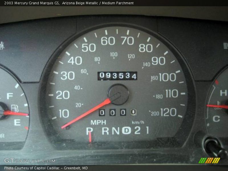 Arizona Beige Metallic / Medium Parchment 2003 Mercury Grand Marquis GS