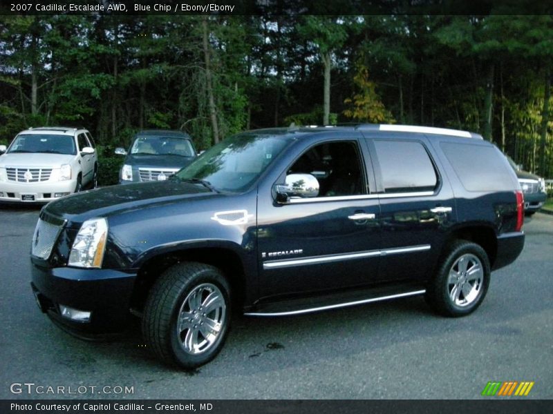 Blue Chip / Ebony/Ebony 2007 Cadillac Escalade AWD