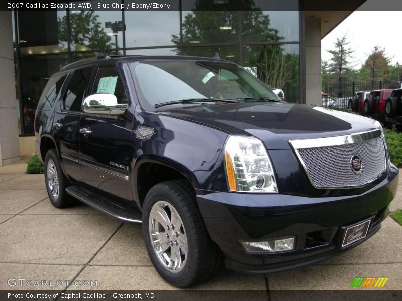 Blue Chip / Ebony/Ebony 2007 Cadillac Escalade AWD