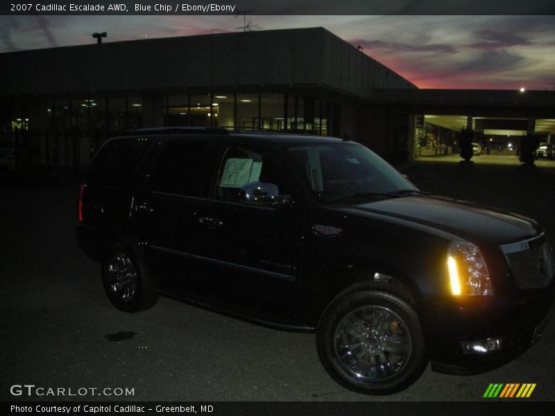 Blue Chip / Ebony/Ebony 2007 Cadillac Escalade AWD