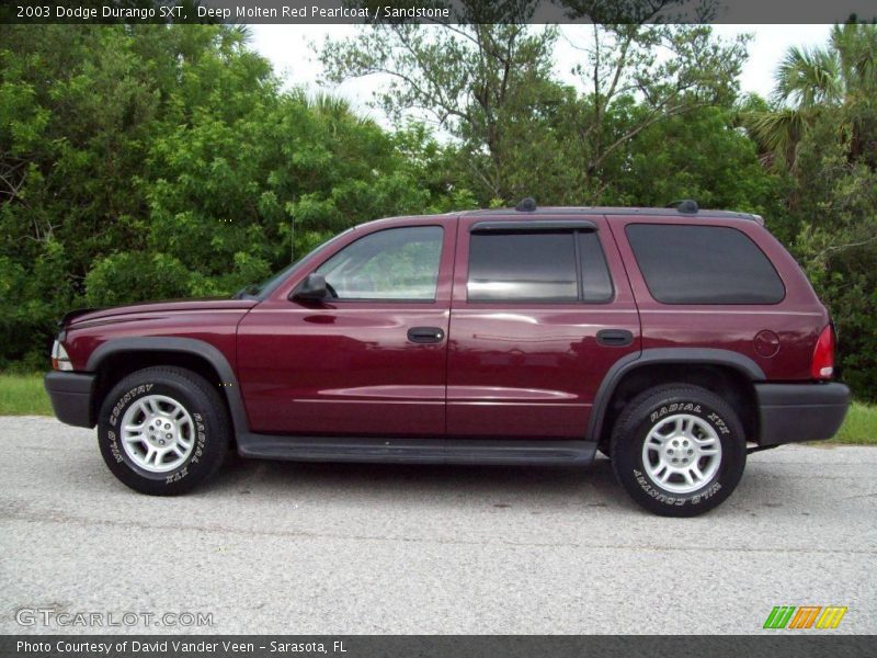 Deep Molten Red Pearlcoat / Sandstone 2003 Dodge Durango SXT