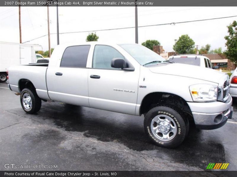 Bright Silver Metallic / Medium Slate Gray 2007 Dodge Ram 1500 SLT Mega Cab 4x4