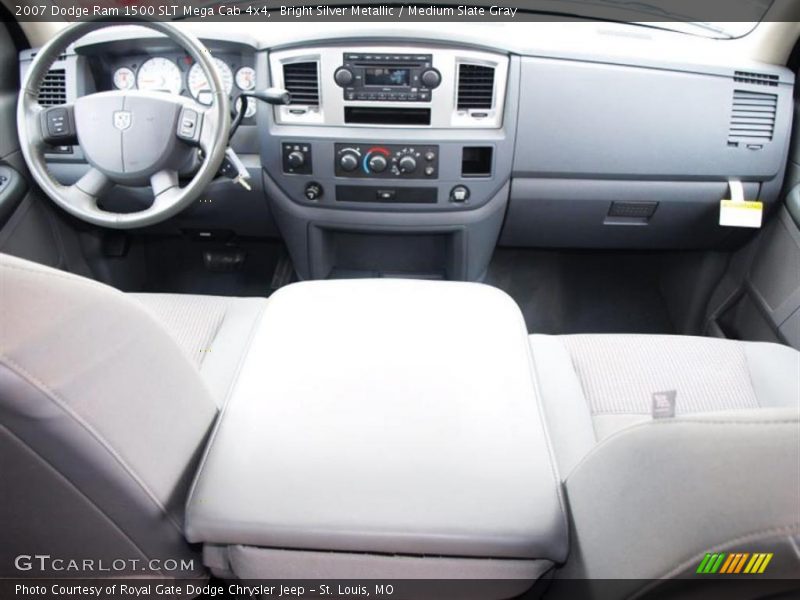 Bright Silver Metallic / Medium Slate Gray 2007 Dodge Ram 1500 SLT Mega Cab 4x4