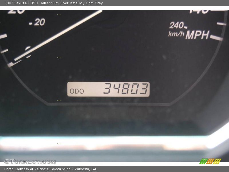 Millennium Silver Metallic / Light Gray 2007 Lexus RX 350