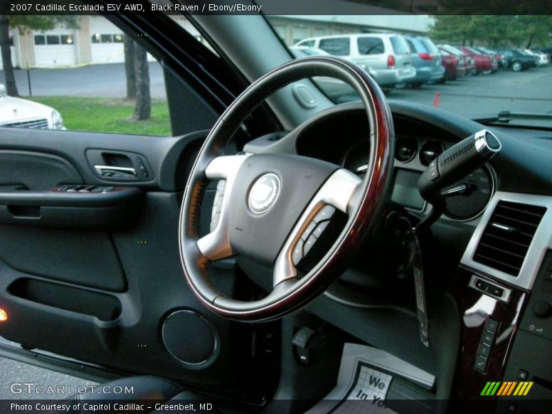 Black Raven / Ebony/Ebony 2007 Cadillac Escalade ESV AWD