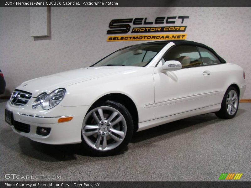 Arctic White / Stone 2007 Mercedes-Benz CLK 350 Cabriolet