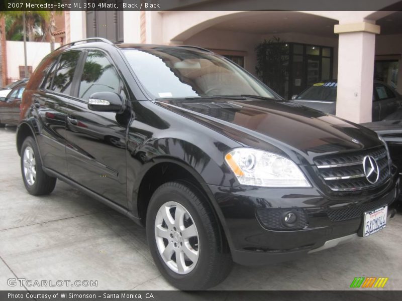Black / Black 2007 Mercedes-Benz ML 350 4Matic
