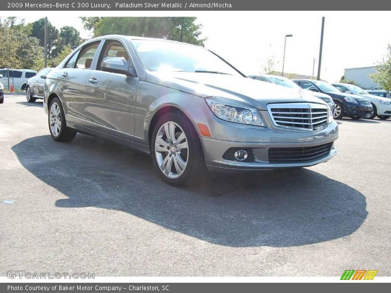Palladium Silver Metallic / Almond/Mocha 2009 Mercedes-Benz C 300 Luxury