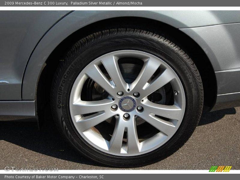 Palladium Silver Metallic / Almond/Mocha 2009 Mercedes-Benz C 300 Luxury