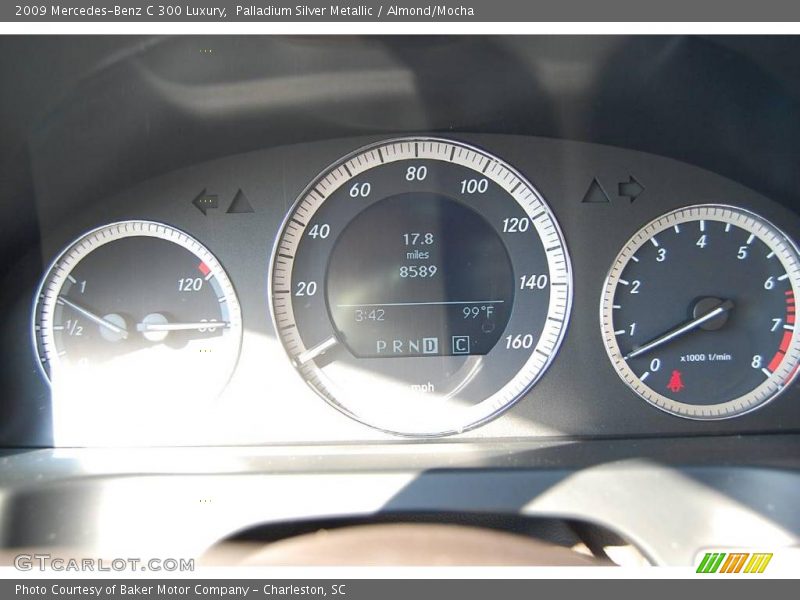 Palladium Silver Metallic / Almond/Mocha 2009 Mercedes-Benz C 300 Luxury