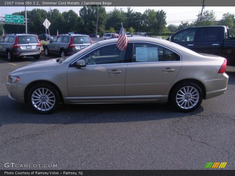 Shimmer Gold Metallic / Sandstone Beige 2007 Volvo S80 3.2