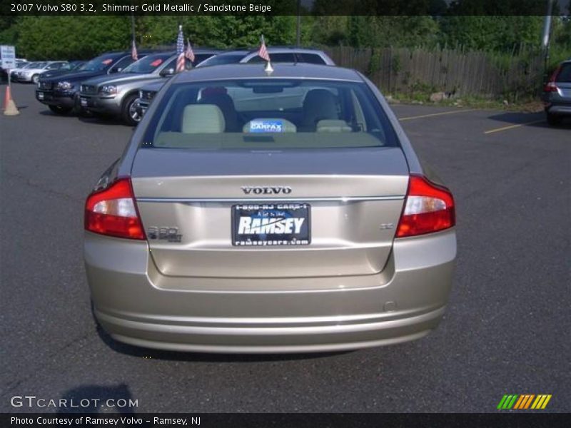 Shimmer Gold Metallic / Sandstone Beige 2007 Volvo S80 3.2