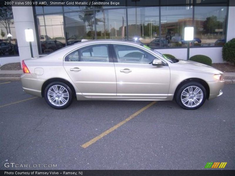 Shimmer Gold Metallic / Sandstone Beige 2007 Volvo S80 V8 AWD