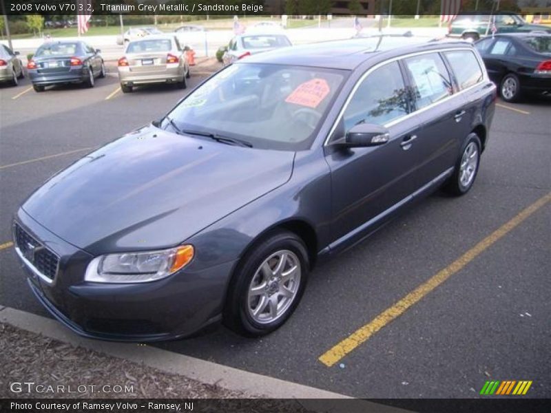 Titanium Grey Metallic / Sandstone Beige 2008 Volvo V70 3.2