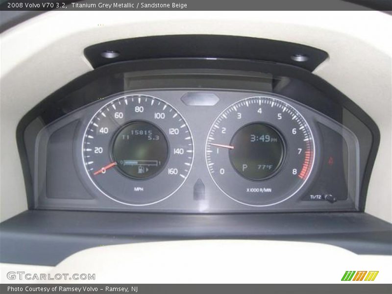Titanium Grey Metallic / Sandstone Beige 2008 Volvo V70 3.2