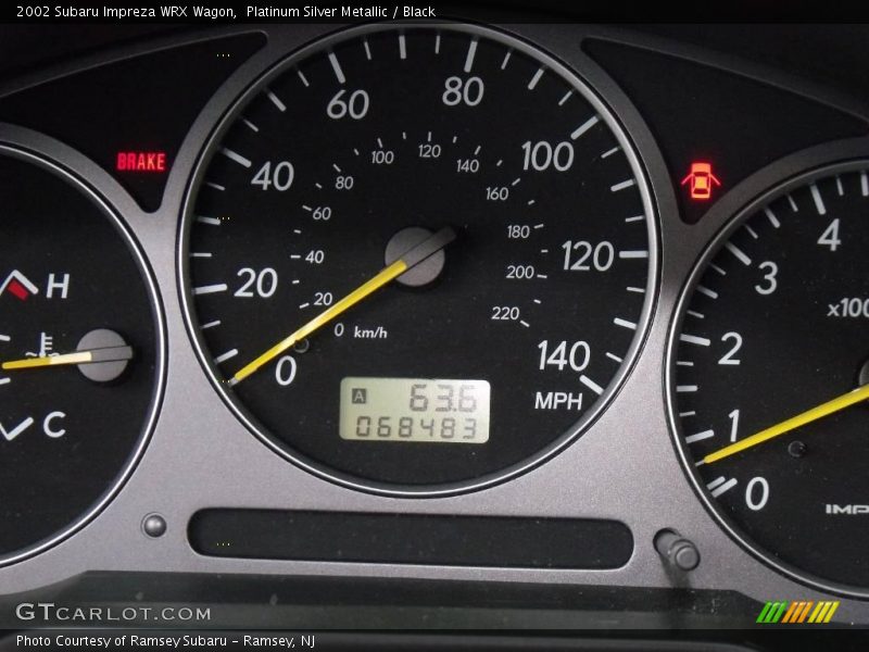 Platinum Silver Metallic / Black 2002 Subaru Impreza WRX Wagon