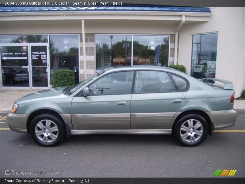 Seamist Green Pearl / Beige 2004 Subaru Outback H6 3.0 Sedan