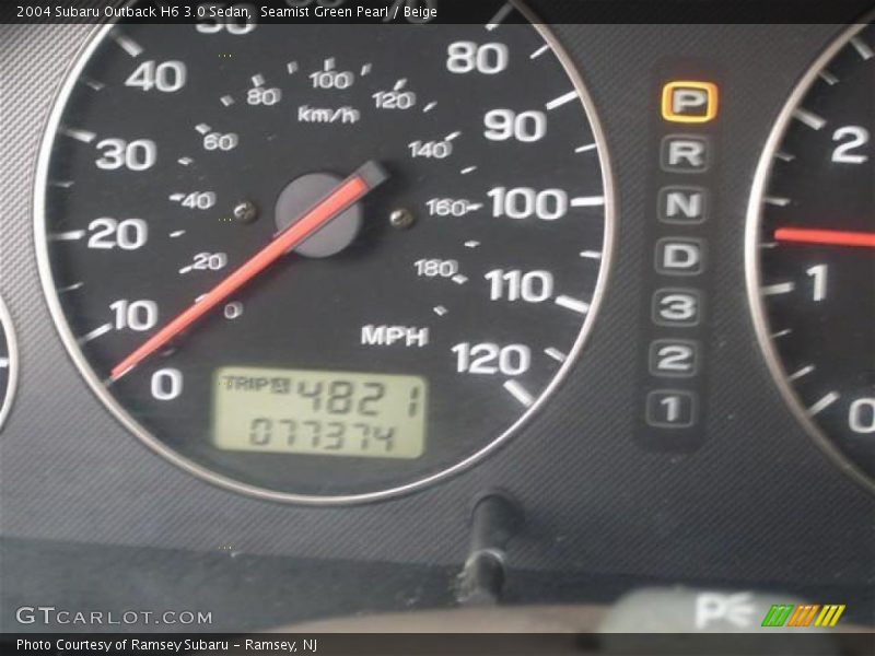 Seamist Green Pearl / Beige 2004 Subaru Outback H6 3.0 Sedan