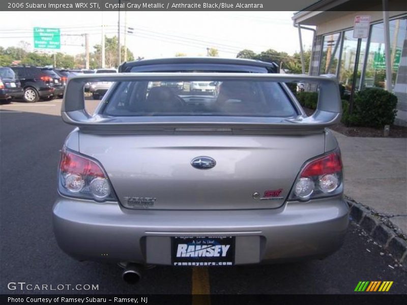 Crystal Gray Metallic / Anthracite Black/Blue Alcantara 2006 Subaru Impreza WRX STi