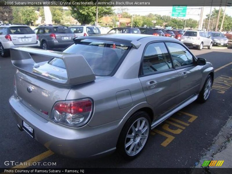 Crystal Gray Metallic / Anthracite Black/Blue Alcantara 2006 Subaru Impreza WRX STi