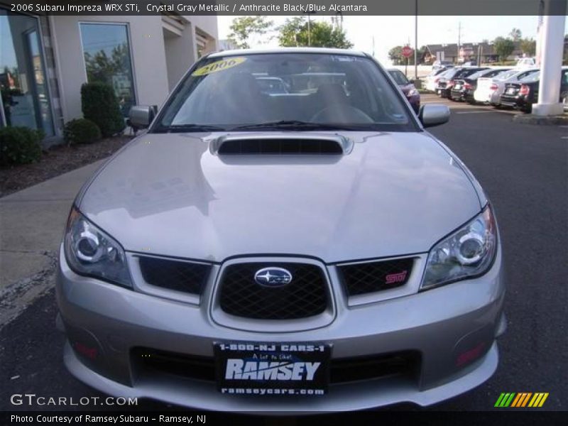 Crystal Gray Metallic / Anthracite Black/Blue Alcantara 2006 Subaru Impreza WRX STi