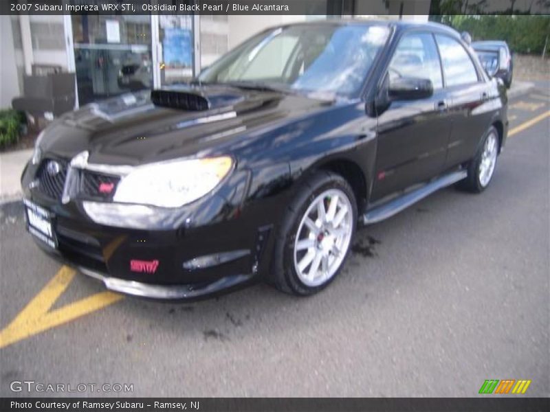 Obsidian Black Pearl / Blue Alcantara 2007 Subaru Impreza WRX STi