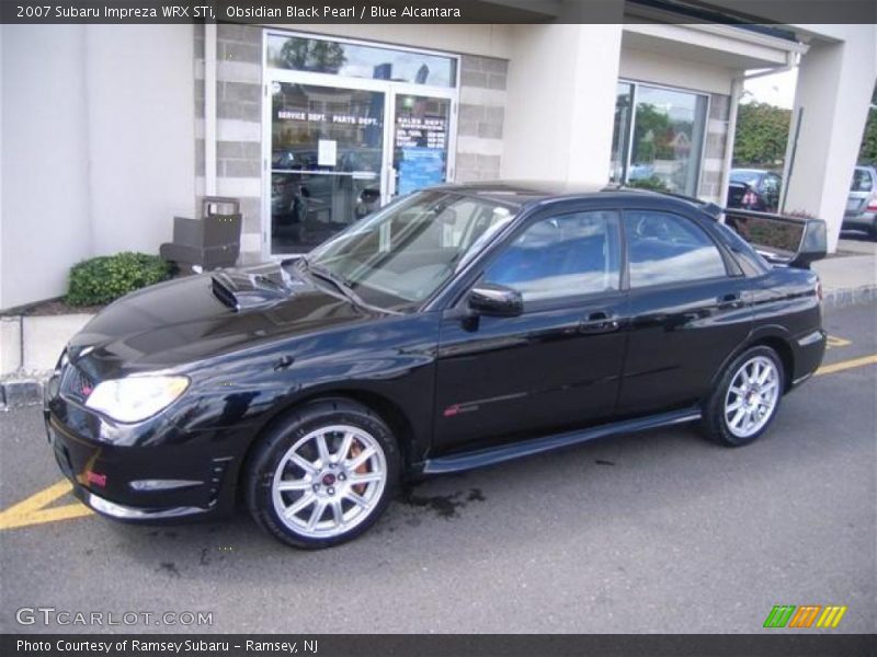 Obsidian Black Pearl / Blue Alcantara 2007 Subaru Impreza WRX STi