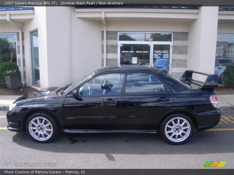 Obsidian Black Pearl / Blue Alcantara 2007 Subaru Impreza WRX STi