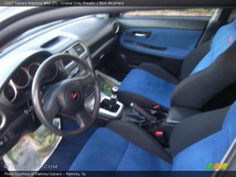 Crystal Gray Metallic / Blue Alcantara 2007 Subaru Impreza WRX STi