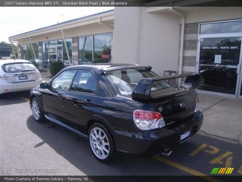 Obsidian Black Pearl / Blue Alcantara 2007 Subaru Impreza WRX STi