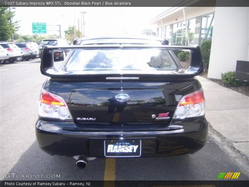 Obsidian Black Pearl / Blue Alcantara 2007 Subaru Impreza WRX STi