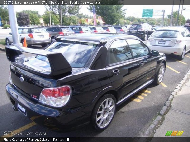 Obsidian Black Pearl / Blue Alcantara 2007 Subaru Impreza WRX STi