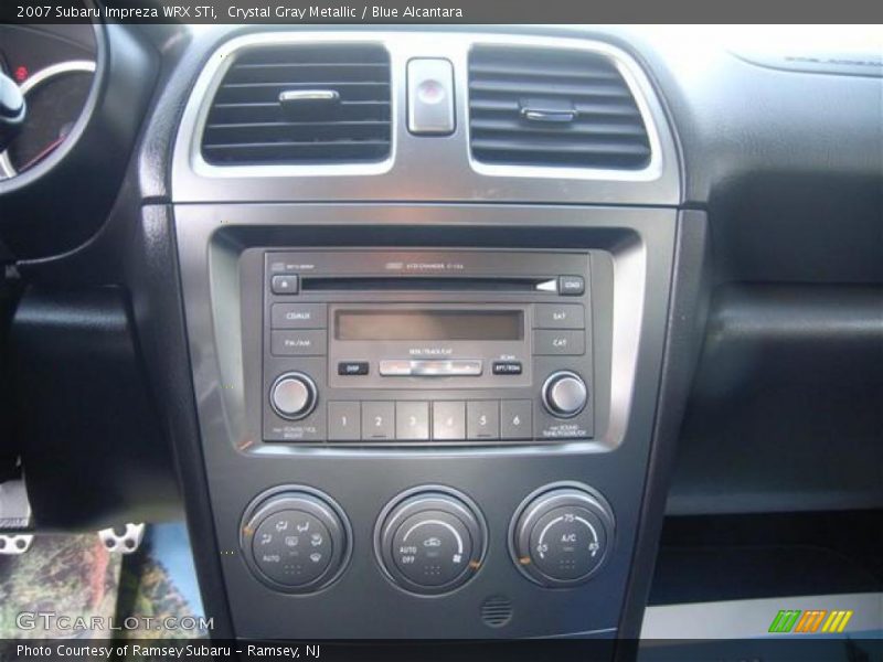 Crystal Gray Metallic / Blue Alcantara 2007 Subaru Impreza WRX STi