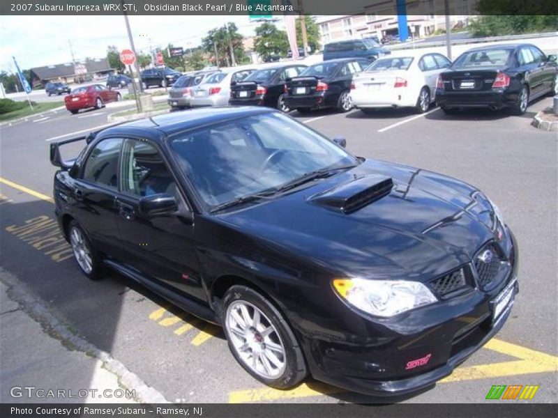 Obsidian Black Pearl / Blue Alcantara 2007 Subaru Impreza WRX STi