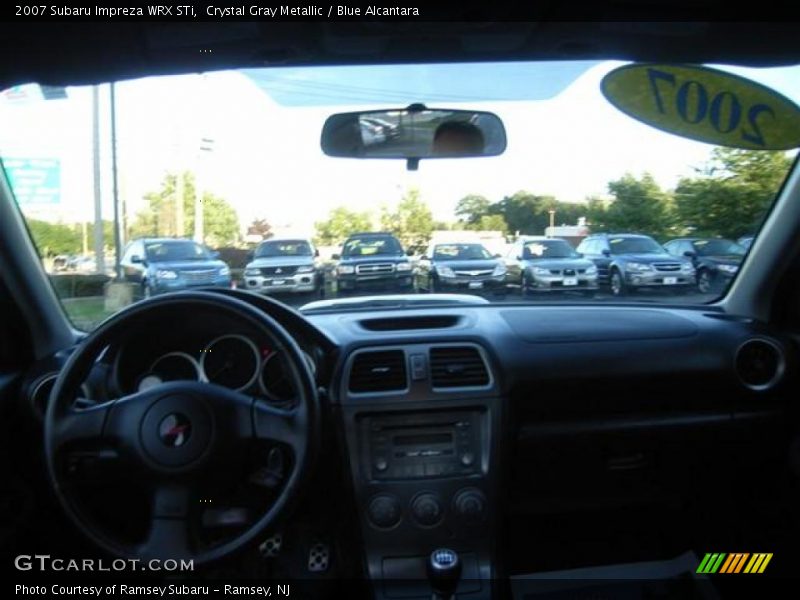 Crystal Gray Metallic / Blue Alcantara 2007 Subaru Impreza WRX STi